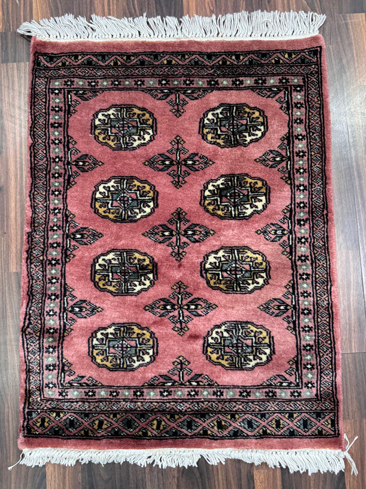 Traditional Mori Bokhara Hand-Knotted Rug – 2 x 3 ft | Pure Wool Oriental Carpet