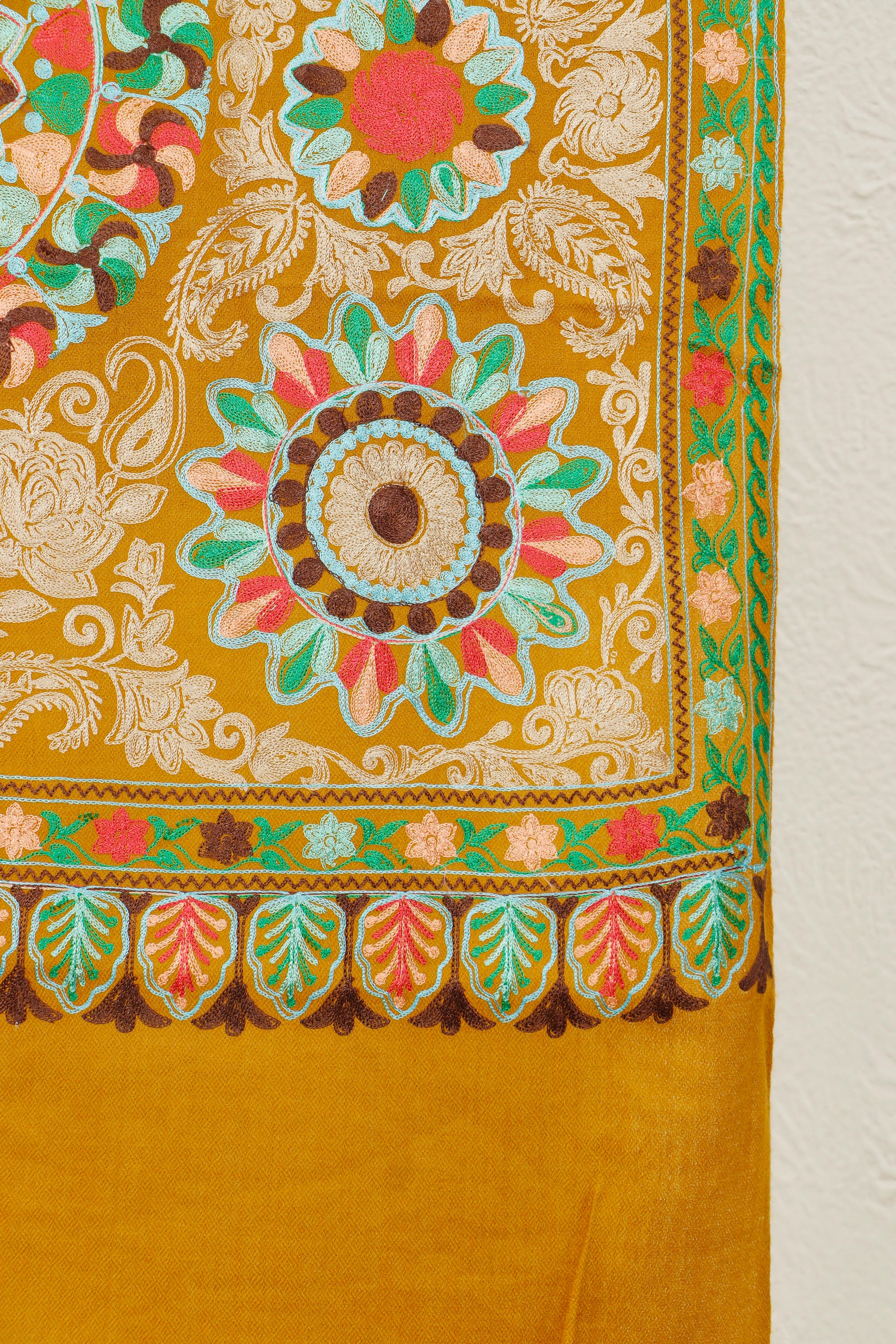 Silk Embroidered Toosh Stole