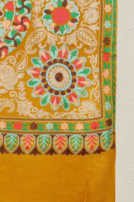 Silk Embroidered Toosh Stole