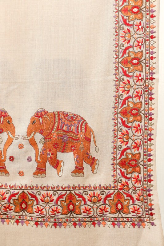 Machine Embroidery 4 Border Shawl