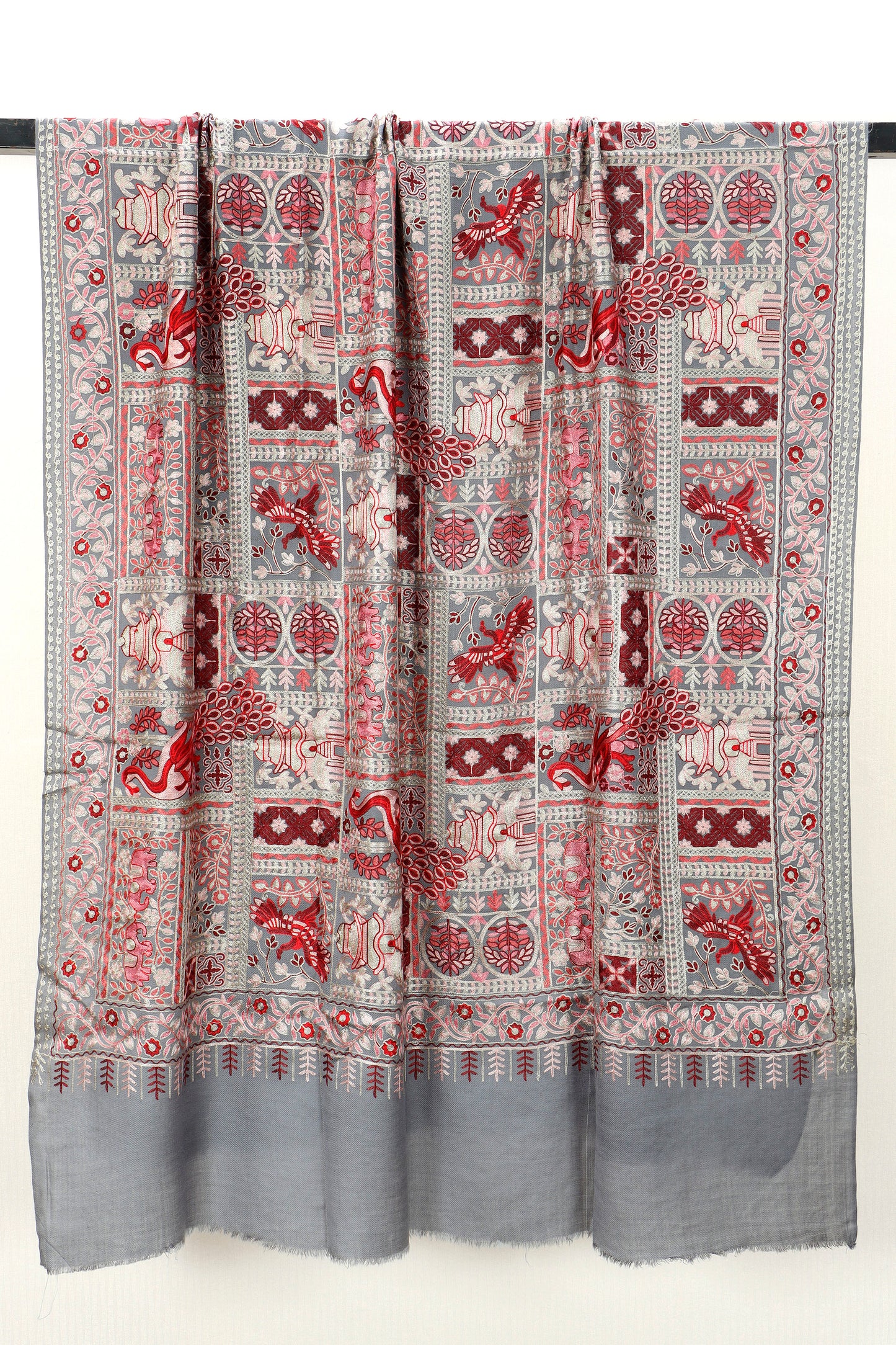 Machini Embroider Full Jaal Shawl