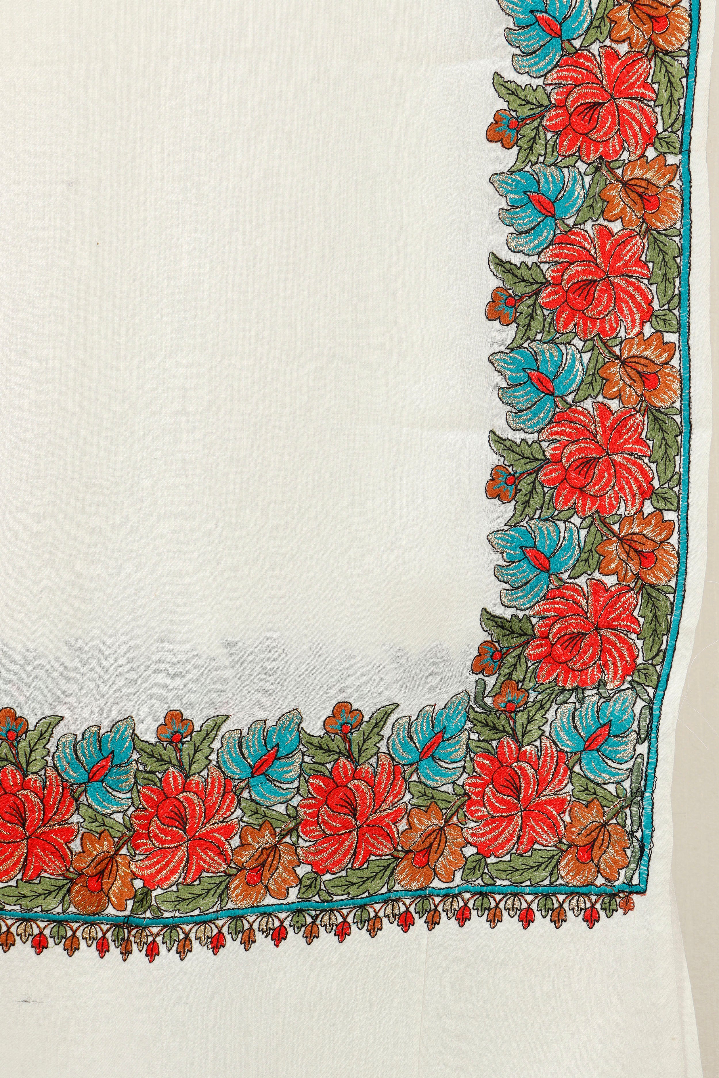 Pashmina Shawl Intricate with tilla embroidery