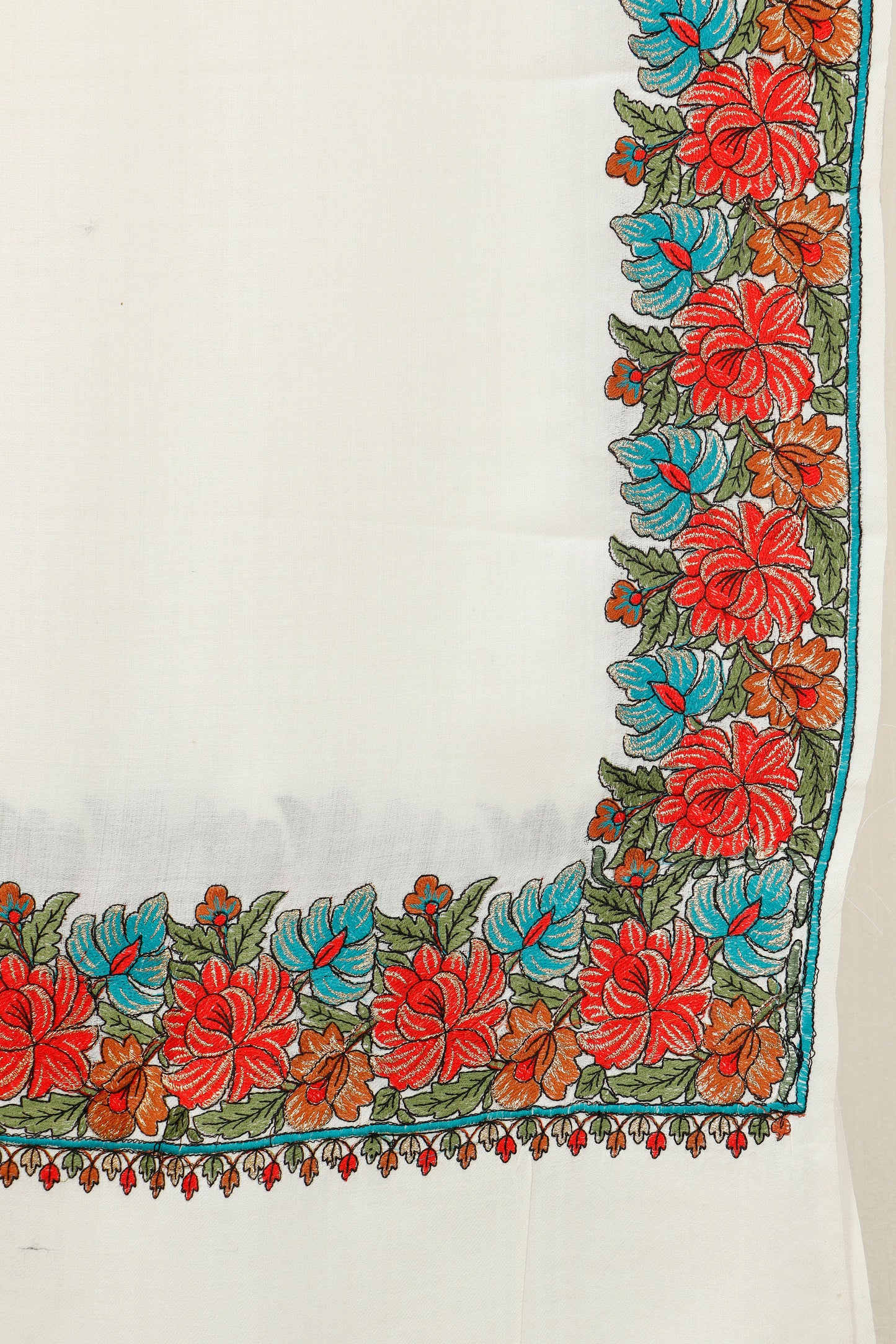 Machine Embroidery 4 Border Shawl
