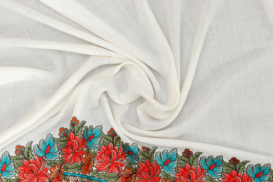 Pashmina Shawl Intricate with tilla embroidery